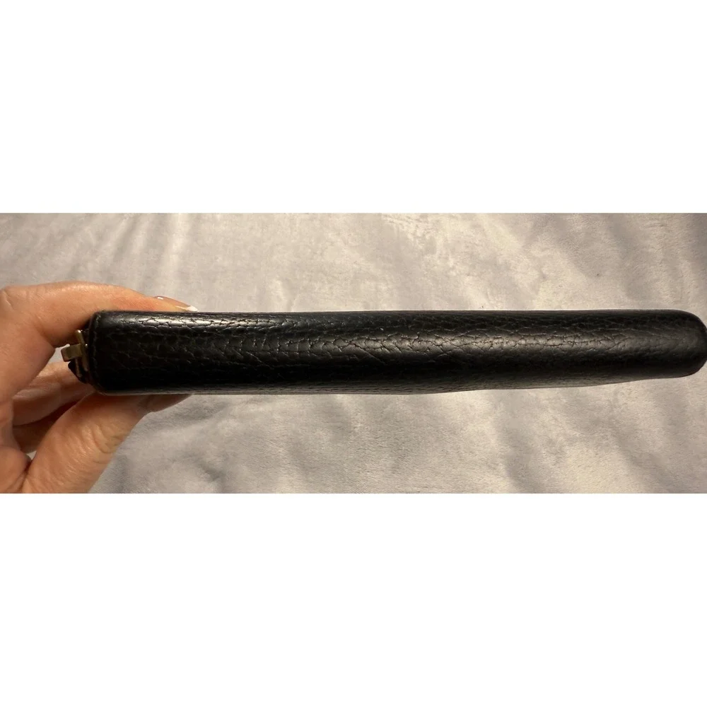 Gucci Black Leather Interlocking G Zip‎ Wallet
